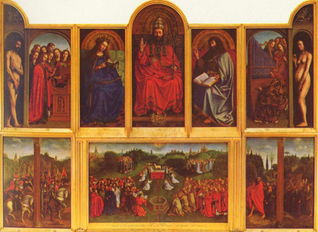 Ghent Altarpiece, Adoration of the Mystic Lamb, scene 