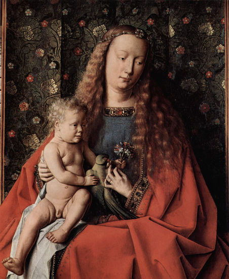 Madonna del canónigo Georg van der Paele, Detalle 