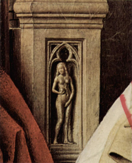 Madonna del canónigo Georg van der Paele, Detalle 