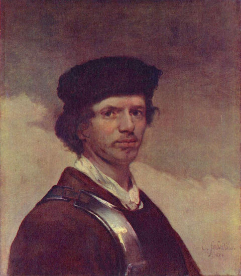 Portrait of a Young Man with Fur Hat and Breastplate (Self-Portrait?) 