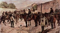 Horse Artillery in a Village Street