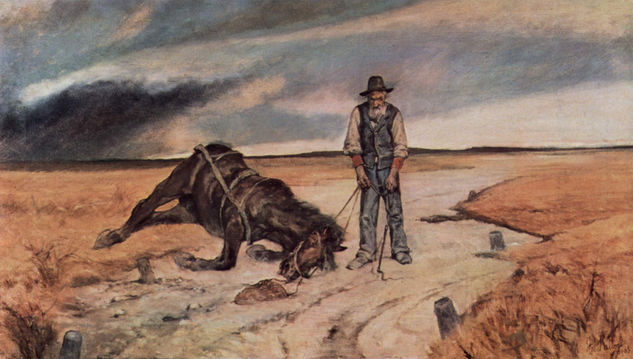 Farmer with Collapsed Horse 