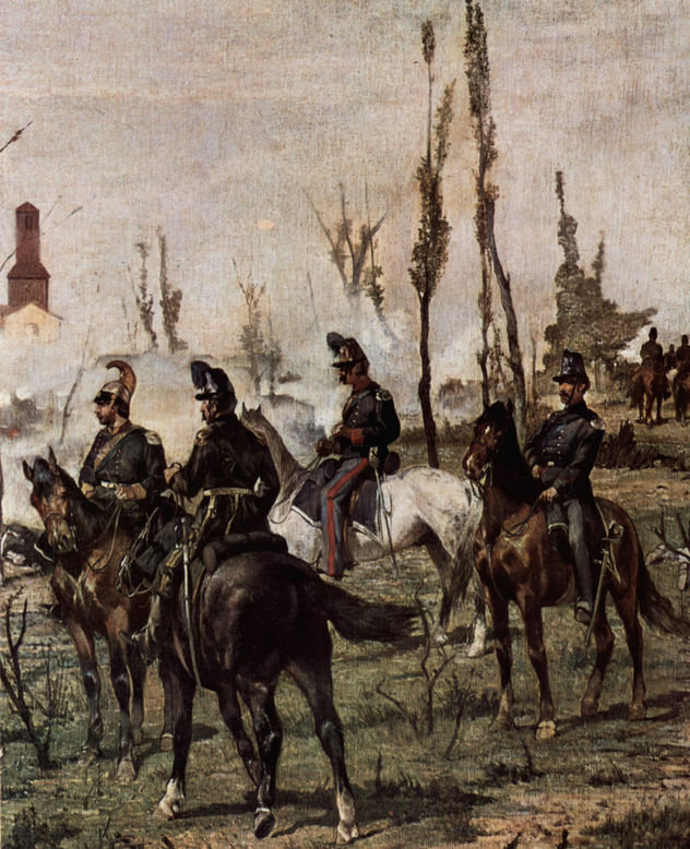 El ataque a la Madonna Scoperta (La batalla de Montebello), detalle