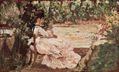 Giovanni's wife in the garden