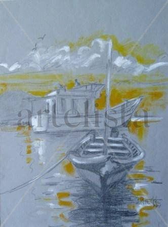 Atarceder en el Muelle Mixed Media