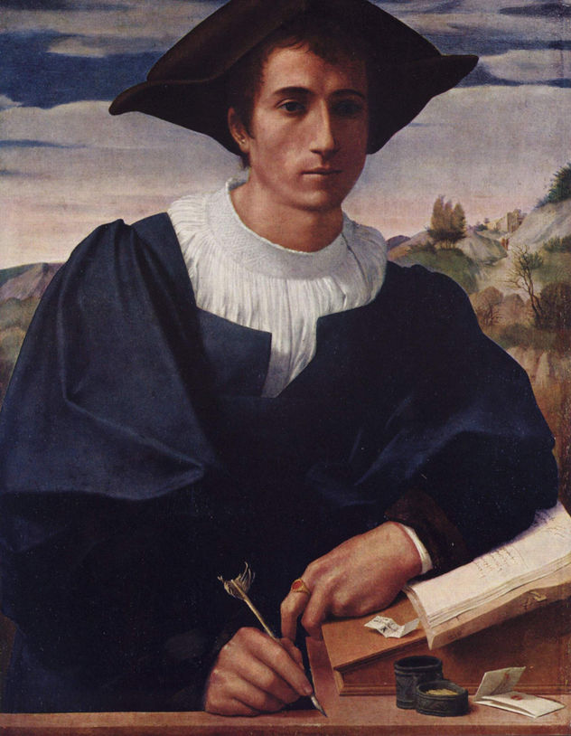 Retrato de un joven en el escritorio