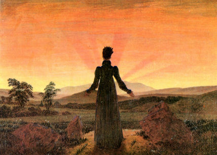 Mujer ante el sol...