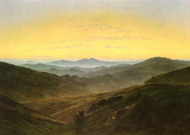 Landscape in the Character of the Czech Middle Mountains (Giant Mountains) 