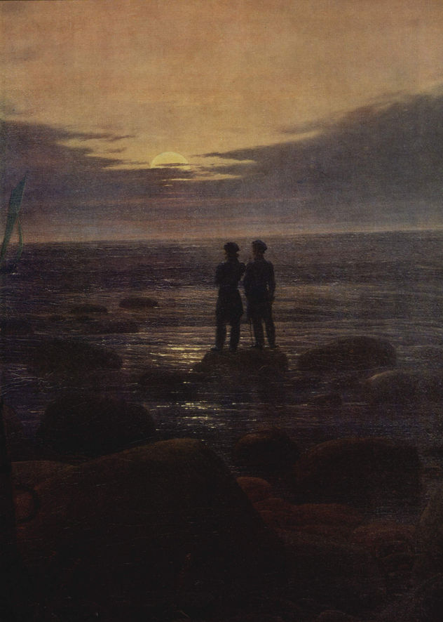 Mondaufgang am Meer, Detail