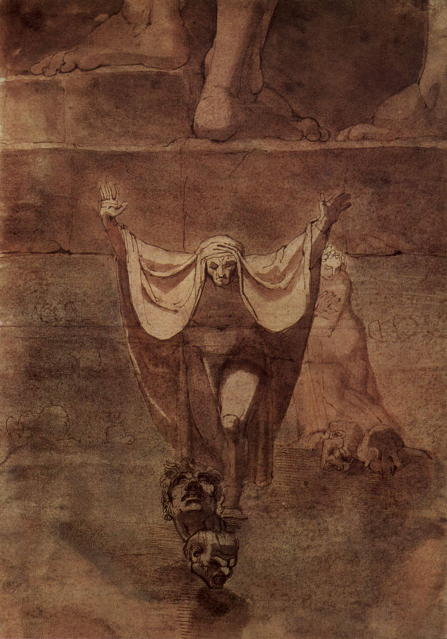 Dante y Virgilio sobre el hielo del Kozythus