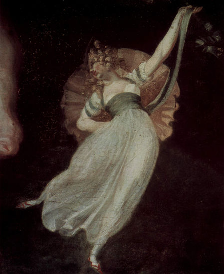 The Queen of the Fairies Titania and Zettel, the Weaver with a Donkey's Head, detail 