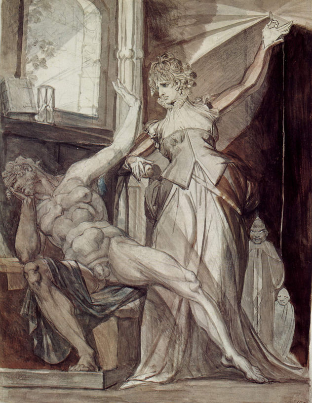 Kriemhild muestra a Gunther en la prisión el anillo de los Nibelungos.
