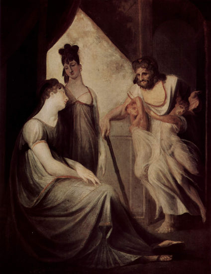 Thetis asks Hephaestus to forge armor for her son Achilles. 