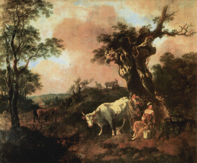 Woodcutters Courting a Milkmaid 