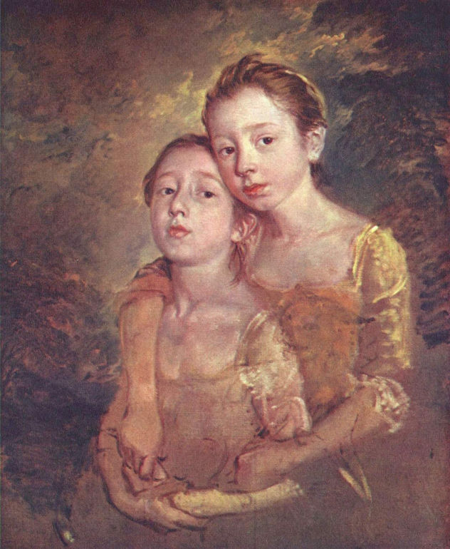 Portrait of the Painter's Daughters with a Cat