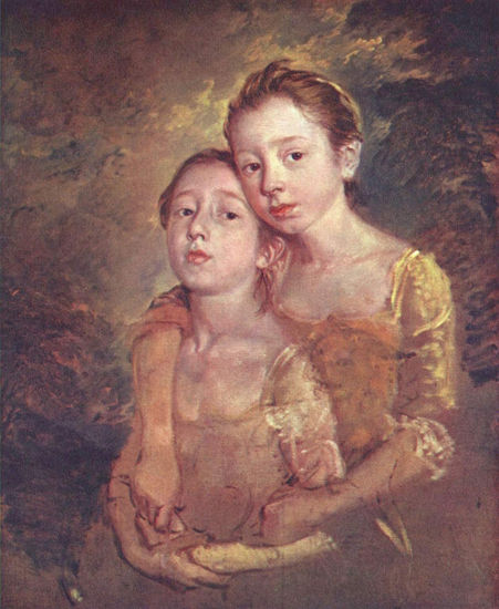 Portrait of the Painter's Daughters with a Cat 