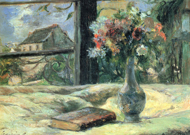 Vase of Flowers on the Window 