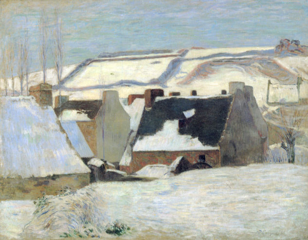 Breton Village in the Snow 