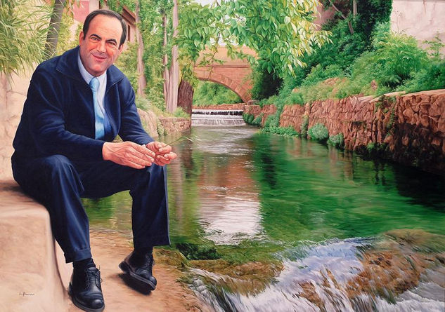 José Bono en Salobre Oil Canvas Portrait