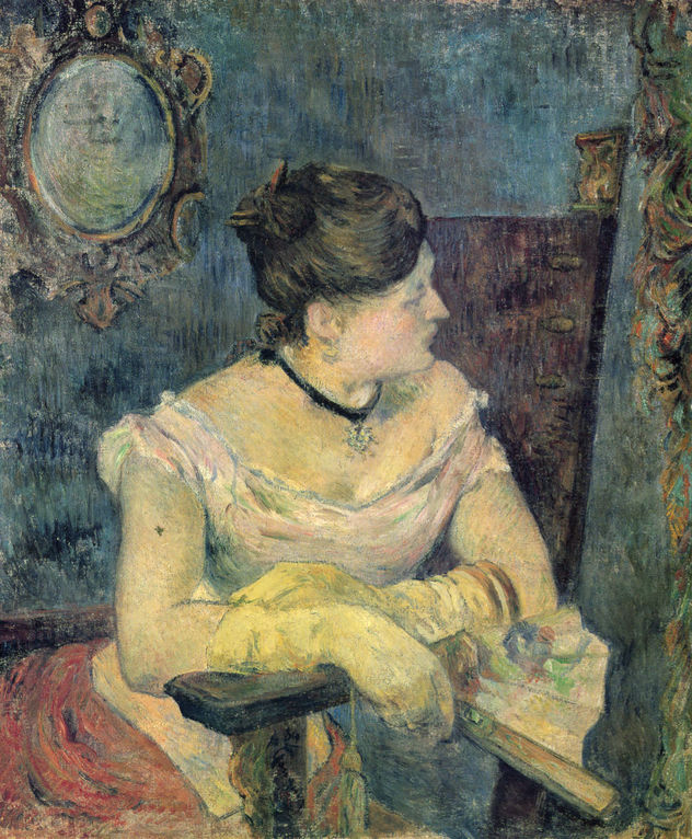 Porträt de Mme Gauguin en vestido de noche