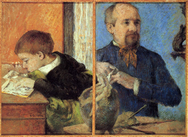 Portrait of the Sculptor Aubé with His Son 