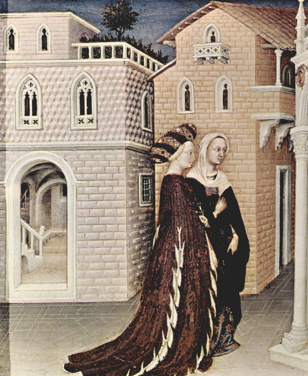 Adoración de los Santos Reyes, panel predela izquierdo