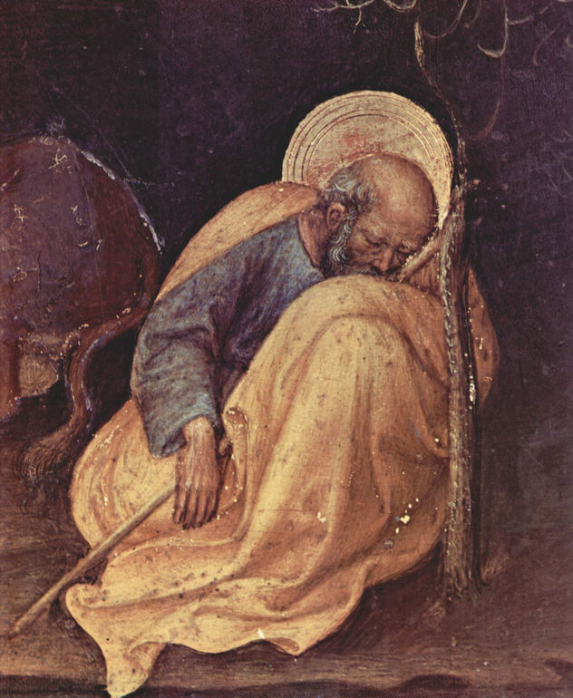Adoración de los Santos Reyes, tabla de predela derecha