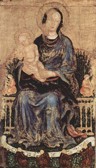 Thronende Madonna mit musizierenden Engeln 