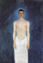 Self-Portrait, Half-Length Against a Blue Background