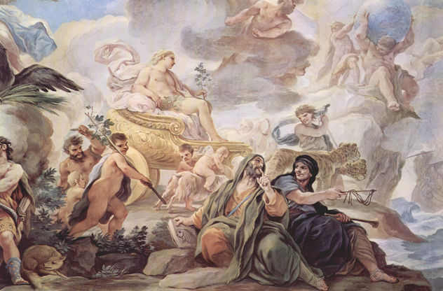 Frescos en la Galería del Palacio Medici-Riccardi en Florencia, escena