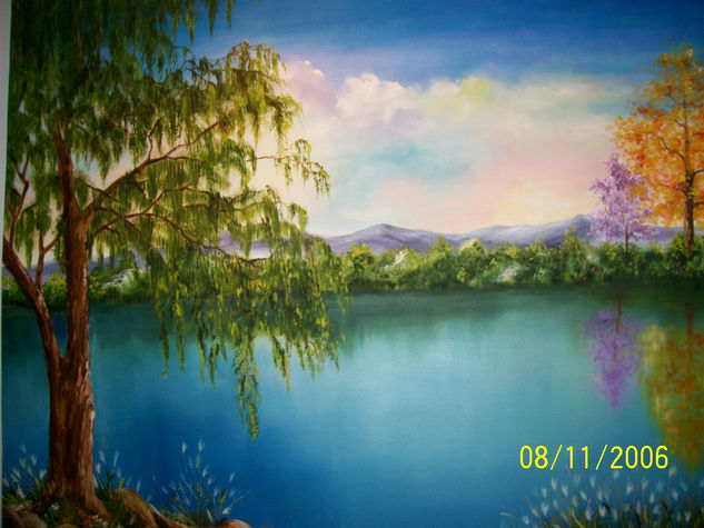 Mi tranquilidad Oil Canvas Landscaping