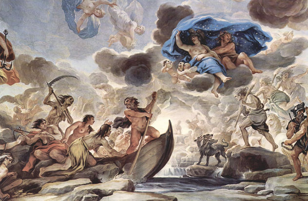 Frescos en la Galería del Palacio Medici-Riccardi en Florencia, escena