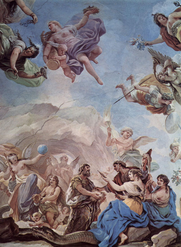 Frescos en la Galería del Palacio Medici-Riccardi en Florencia, escena