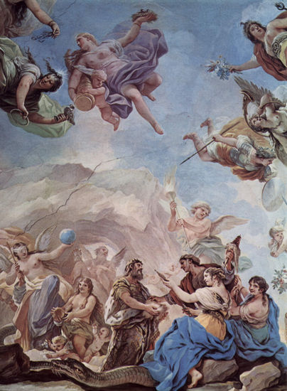 Frescos en la Galería del Palacio Medici-Riccardi en Florencia, escena 