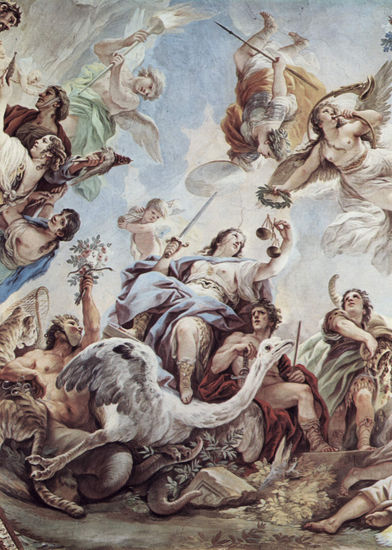 Frescos en la Galería del Palacio Medici-Riccardi en Florencia, escena 