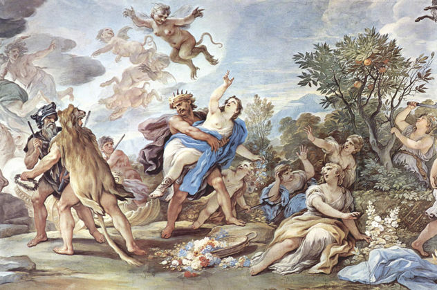 Frescos en la Galería del Palacio Medici-Riccardi en Florencia, escena