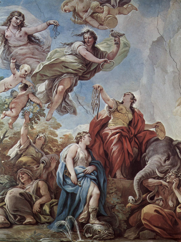 Frescos en la Galería del Palacio Medici-Riccardi en Florencia, escena
