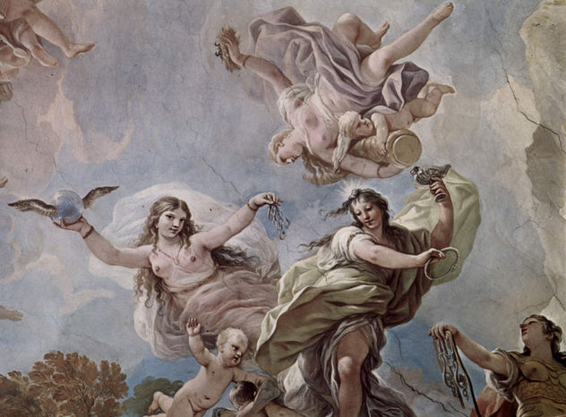 Frescos en la Galería del Palacio Medici-Riccardi en Florencia, escena