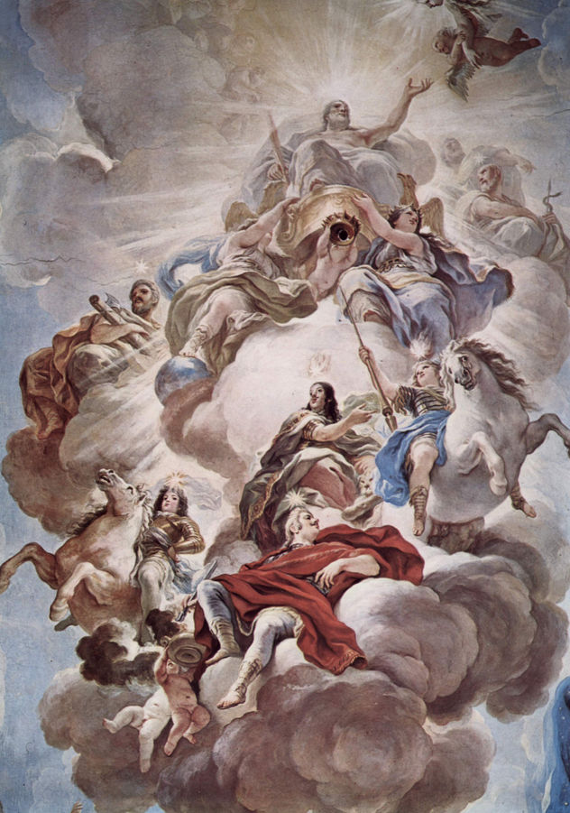 Frescos en la Galería del Palacio Medici-Riccardi en Florencia, escena