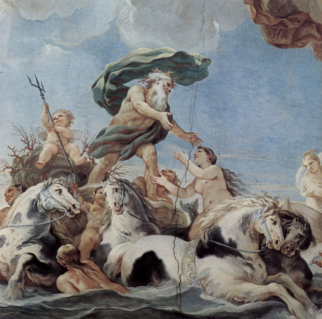 Frescos en la Galería del Palacio Medici-Riccardi en Florencia, escena