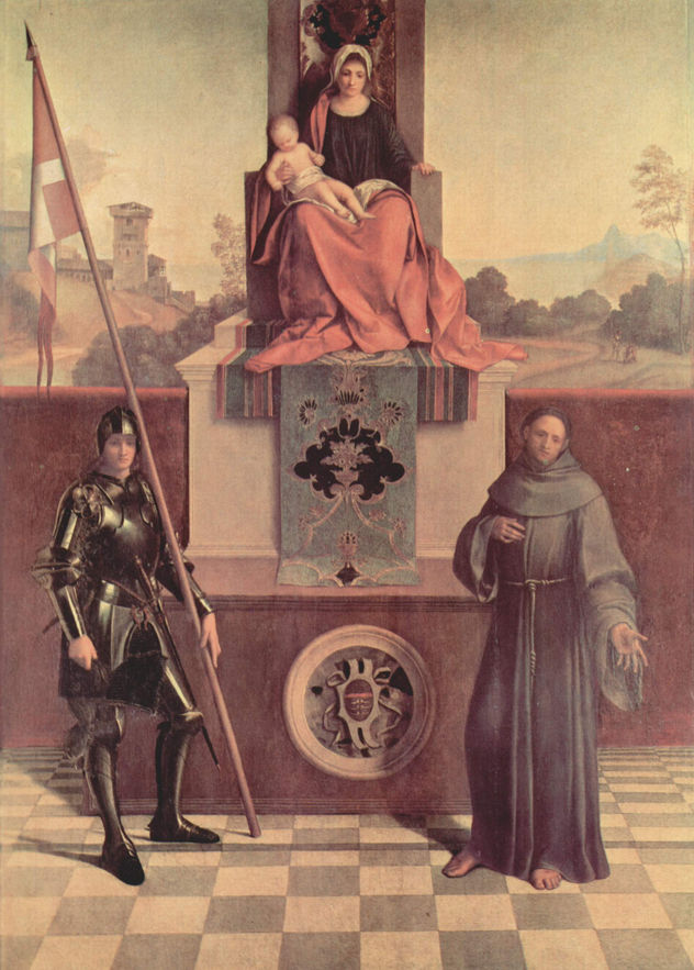 Altar de Castelfranco, escena