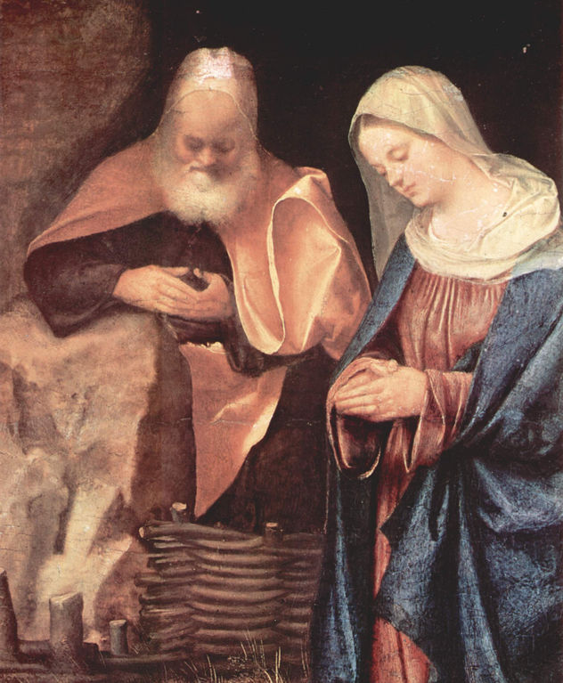 Anbetung de los pastores, detalle