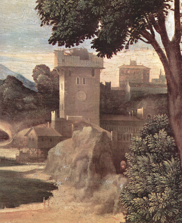 Anbetung de los pastores, detalle