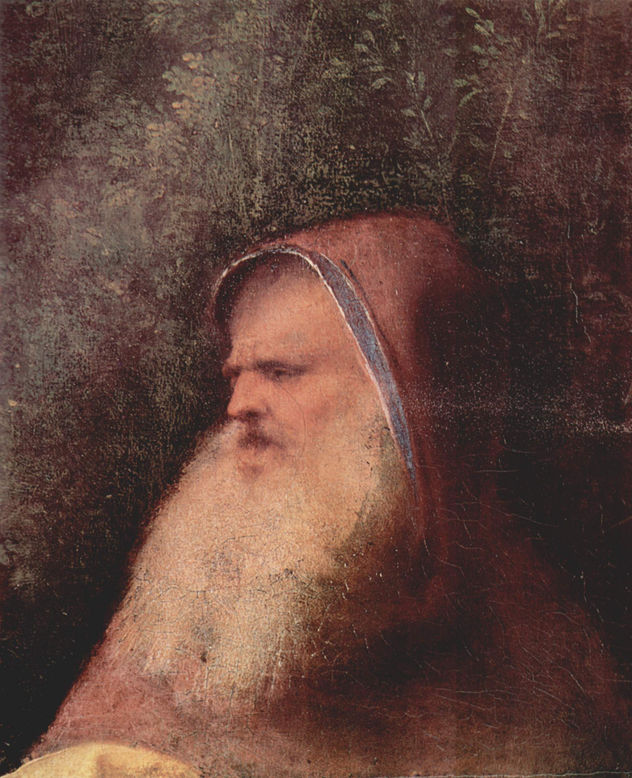 Los tres filósofos, detalle