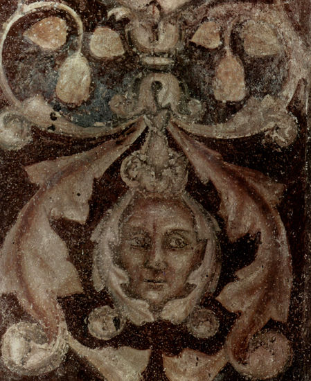 Ciclo de frescos en la Capilla Peruzzi, Basílica de Santa Cruz en Florencia, ornamento, detalle 