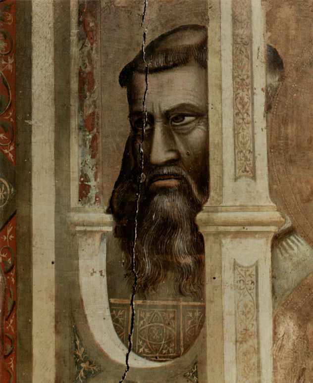 Mary Enthroned with the Child, Detail