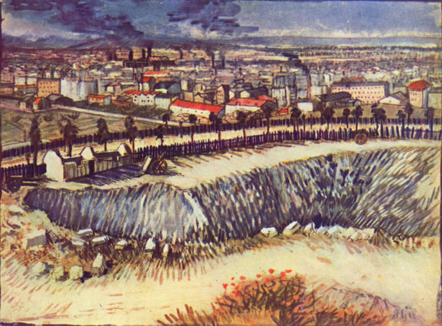 Campo bajo cielo de tormenta