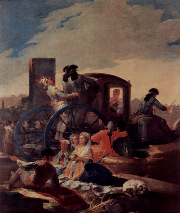 Diseños para los tapices para la decoración de los palacios reales El Pardo y El Escorial, escena