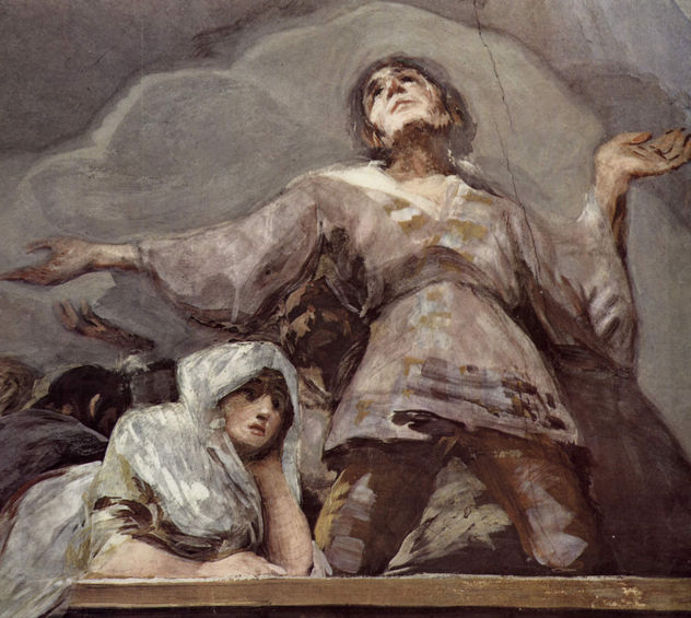 Kuppelfresko in San Antonio de la Florida, Madrid, Szene aus der Legende des Hl. Antonius von Padua