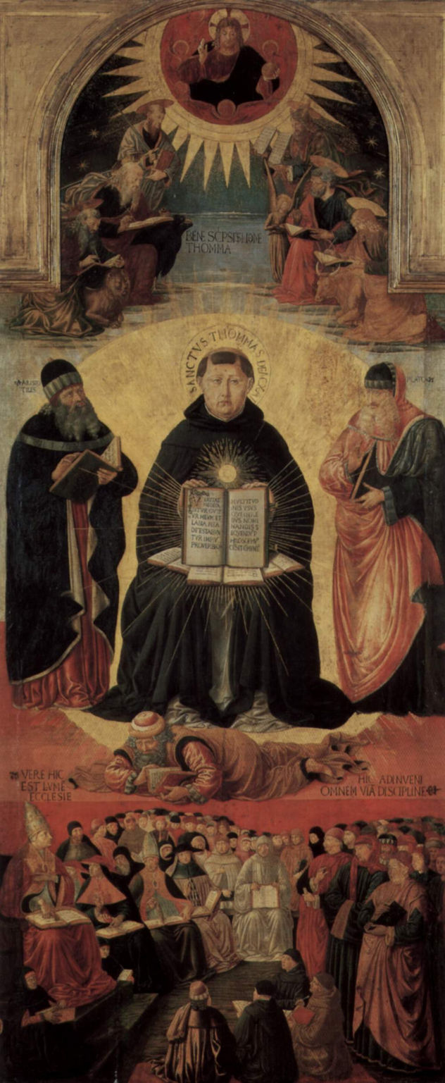 Triunfo de Santo Tomás de Aquino sobre Averroes, Detalle
